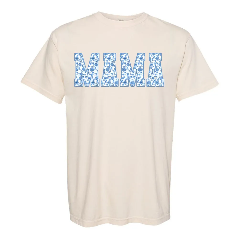 'Blue & White Chinoiserie Mama' T-Shirt