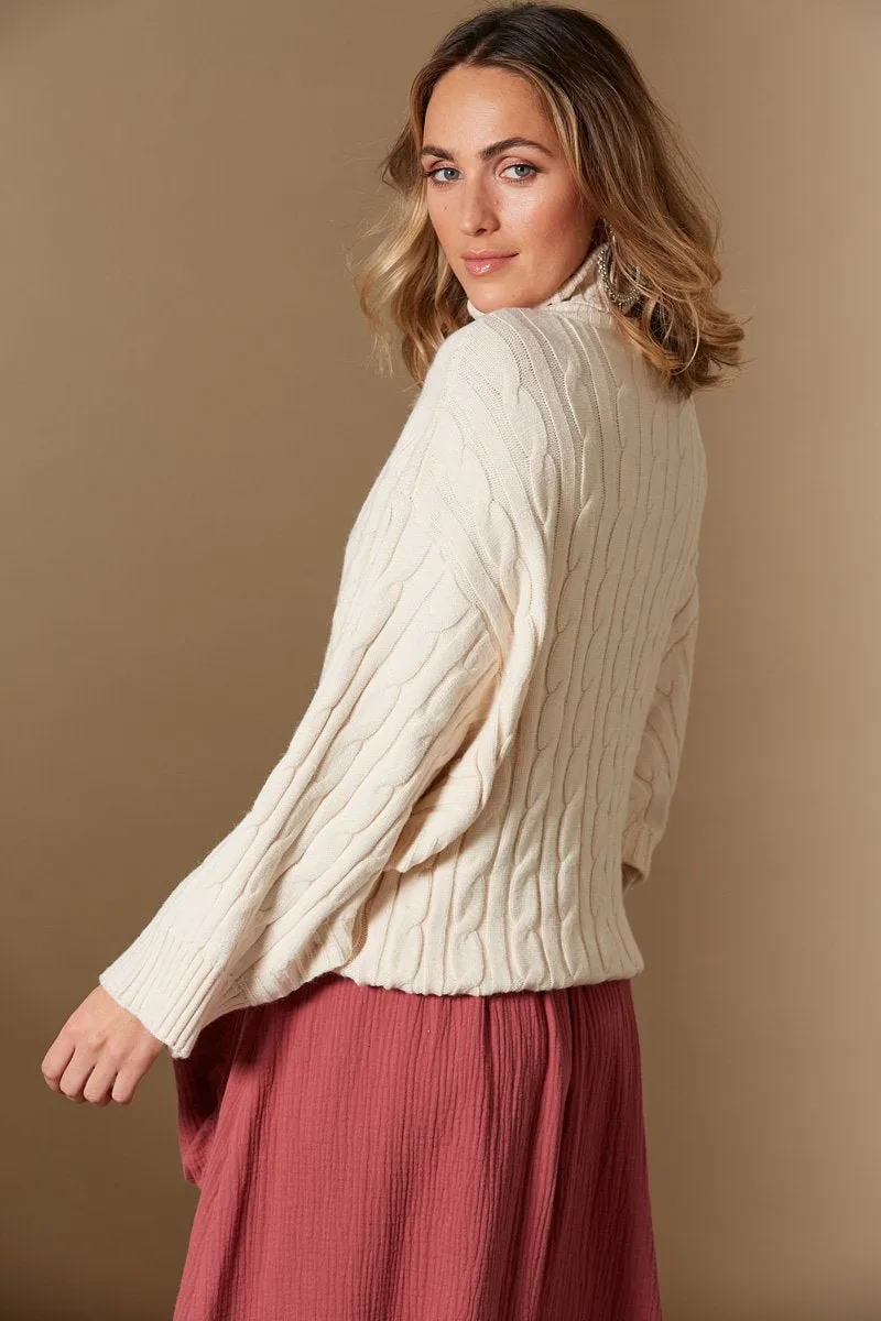 Clarity Cable Knit (Creme)