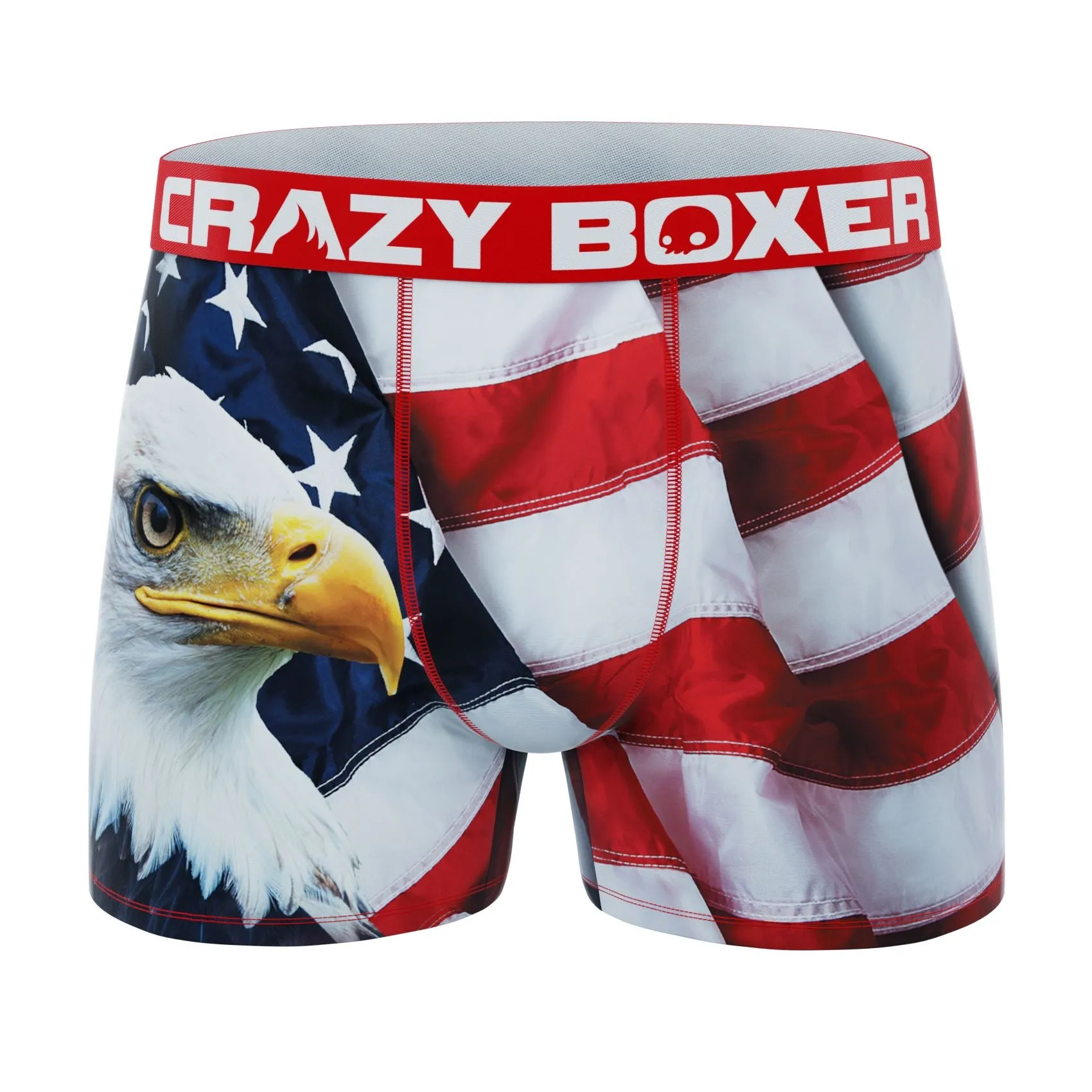 CRAZYBOXER Eagle Flag Outdoor Men's Boxer Briefs (2 pack)