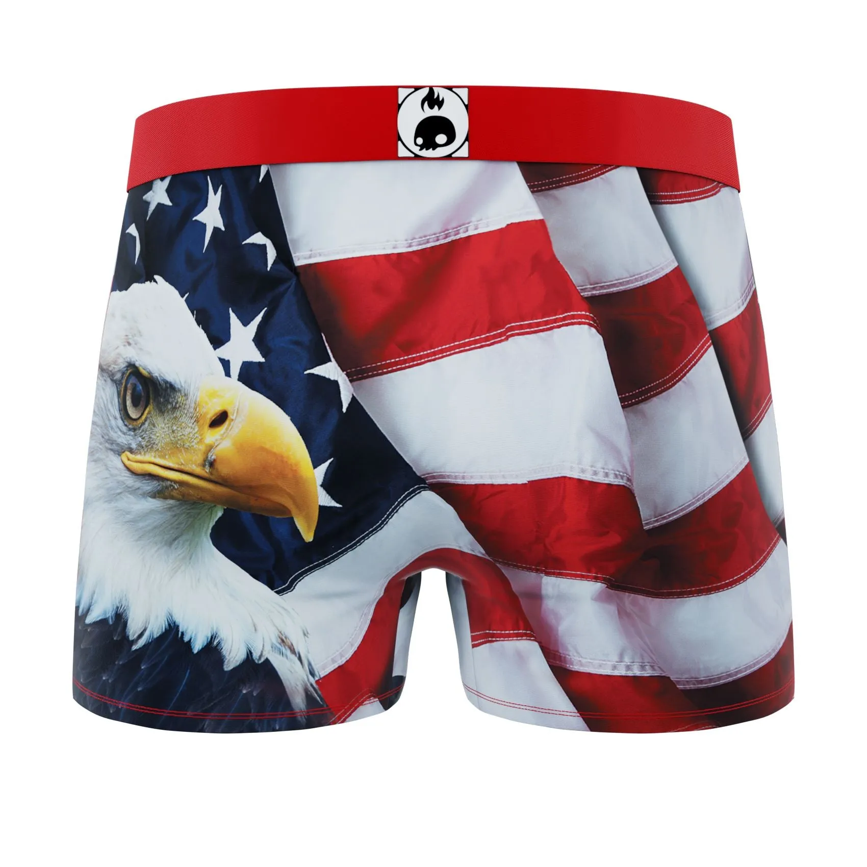 CRAZYBOXER Eagle Flag Outdoor Men's Boxer Briefs (2 pack)