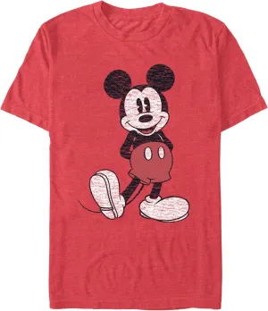 Disney Men's Full Size Mickey Mouse Distressed Look T-Shirt
