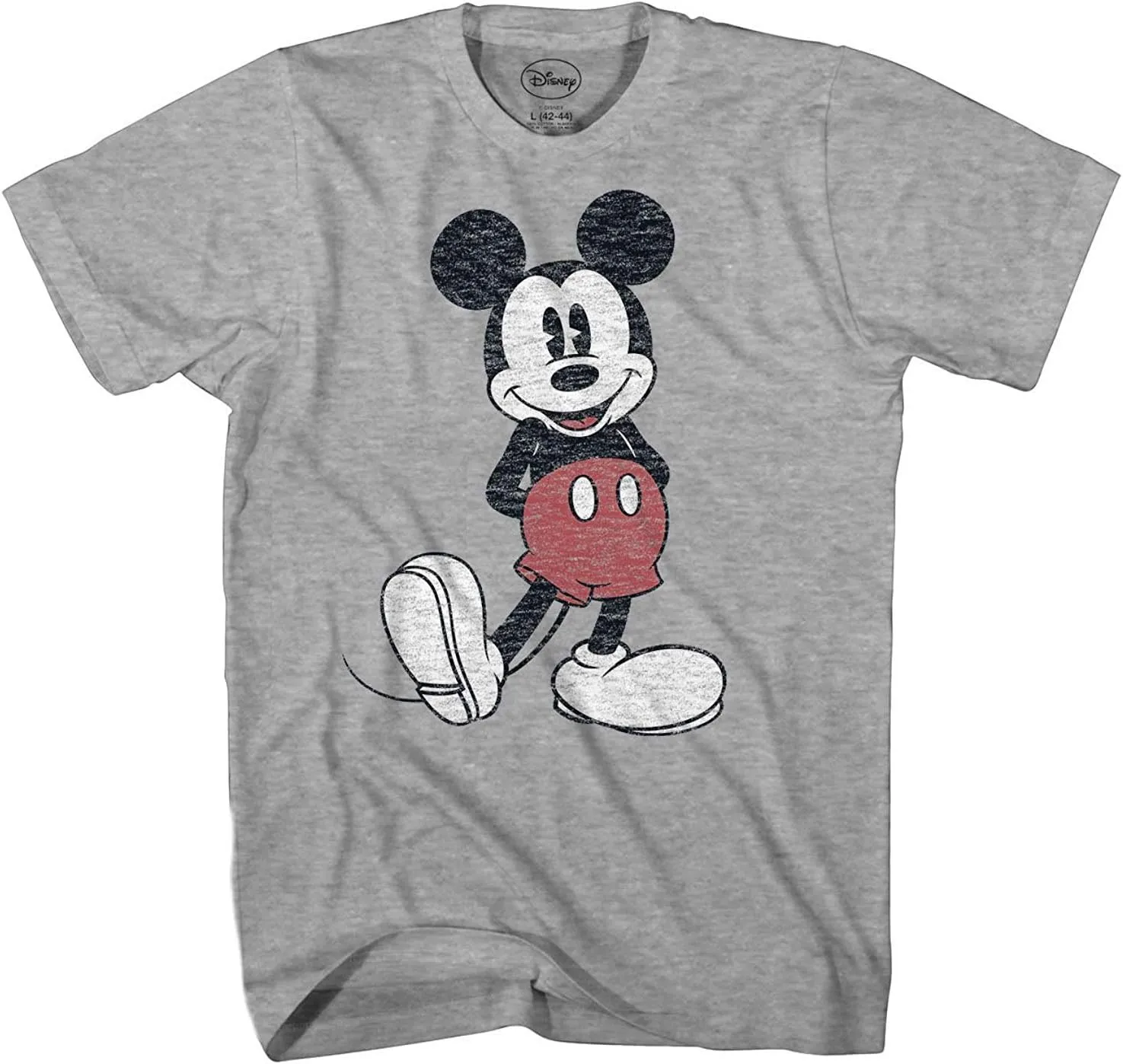 Disney Men's Full Size Mickey Mouse Distressed Look T-Shirt