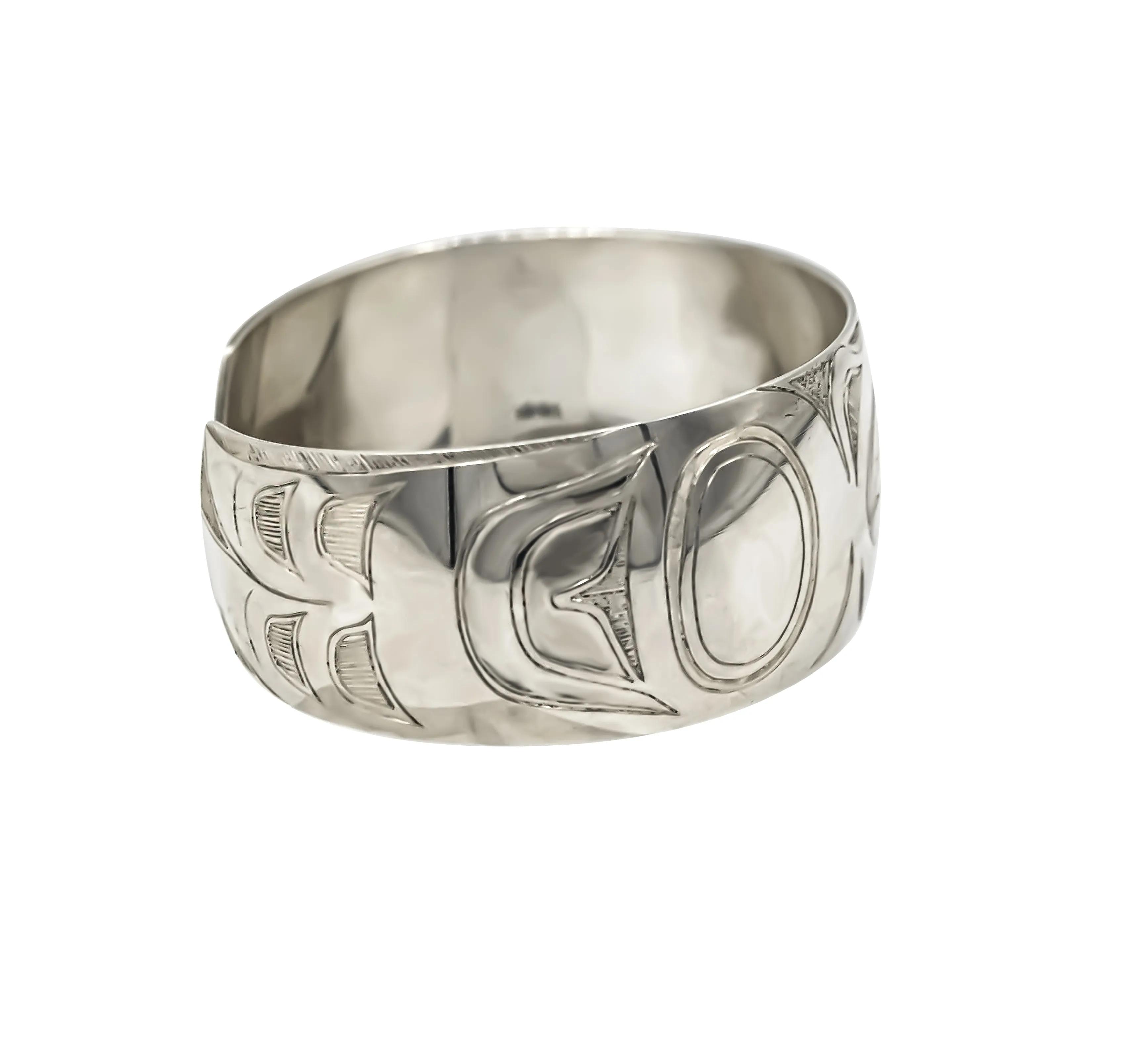Eagle - Hand Engraved Sterling Silver Cuff Bracelet