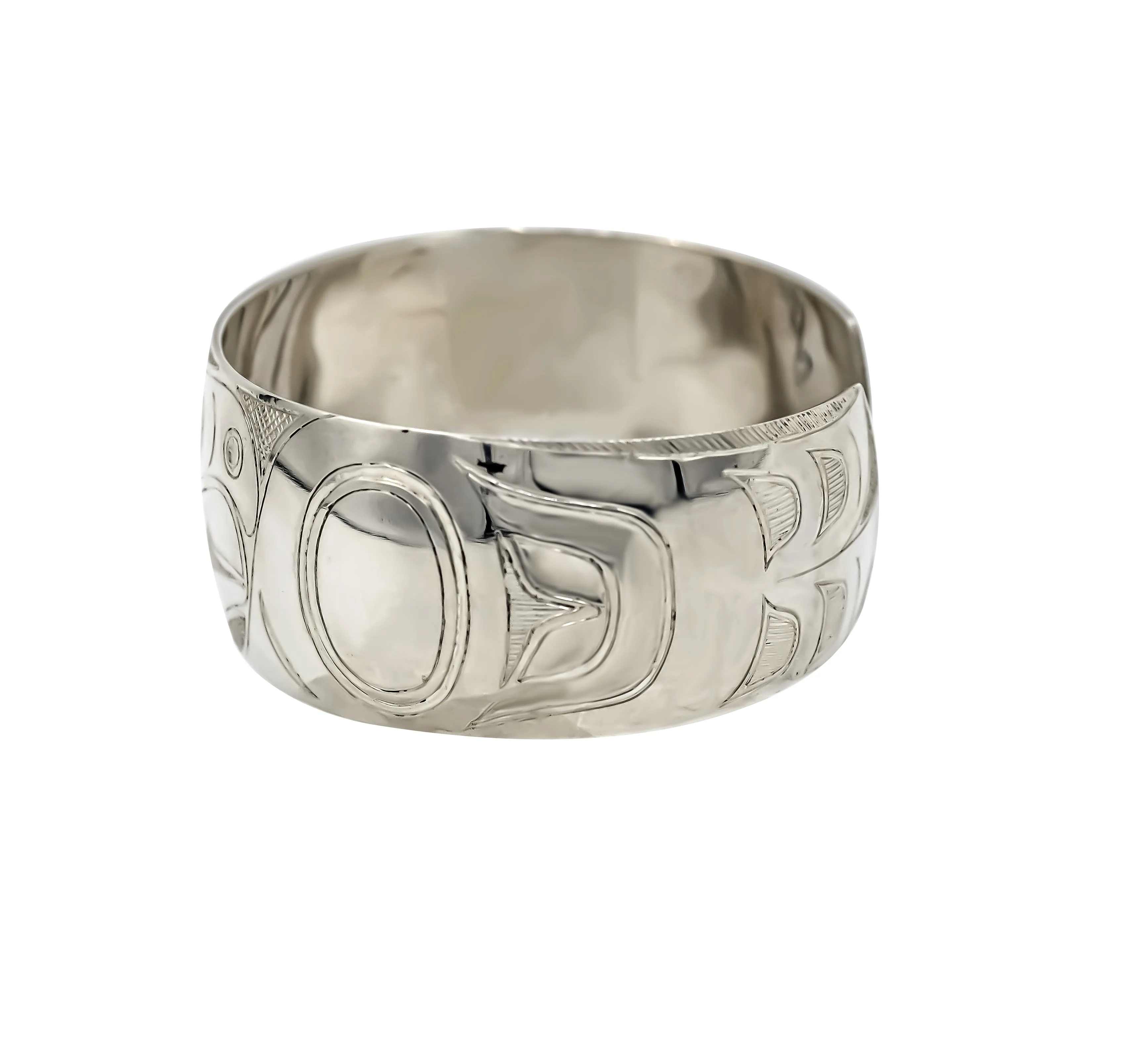 Eagle - Hand Engraved Sterling Silver Cuff Bracelet