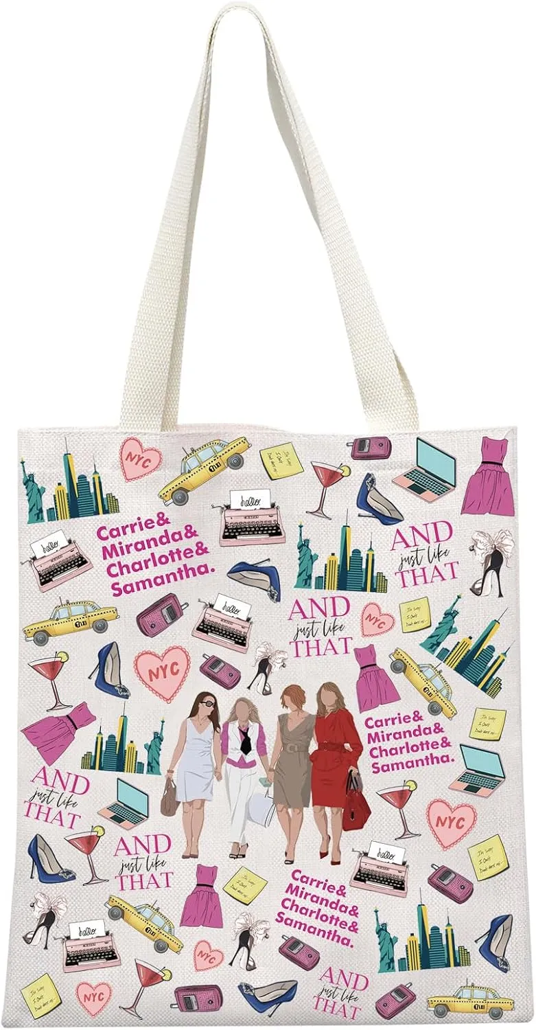 GJTIM Romantic Comedies TV Series Fans Gift Carrie Miranda Charlotte & Samantha Zipper Travel Pouch For Movie Lovers