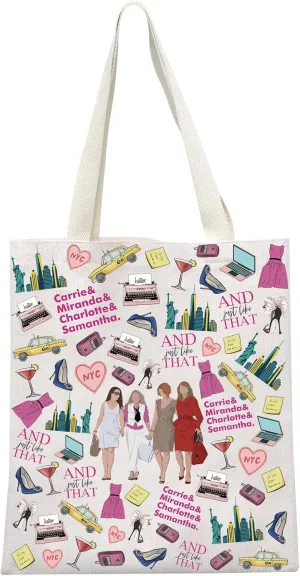GJTIM Romantic Comedies TV Series Fans Gift Carrie Miranda Charlotte & Samantha Zipper Travel Pouch For Movie Lovers
