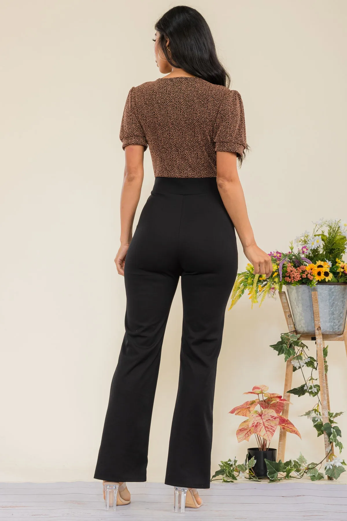HH739X-S - Sequin Top Jumpsuit