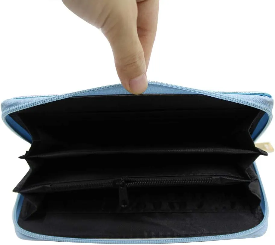 Holographic Wallet Shiny Mermaid Purse Money Clip Mini Evening Clutch Bag Rainbow Card Holder (Color : Bule)