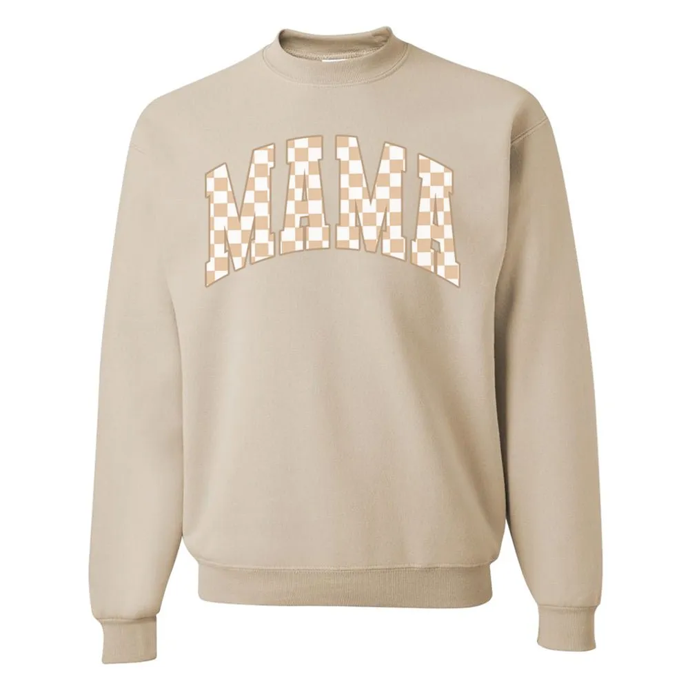 'Mama Tan Check' Crewneck Sweatshirt