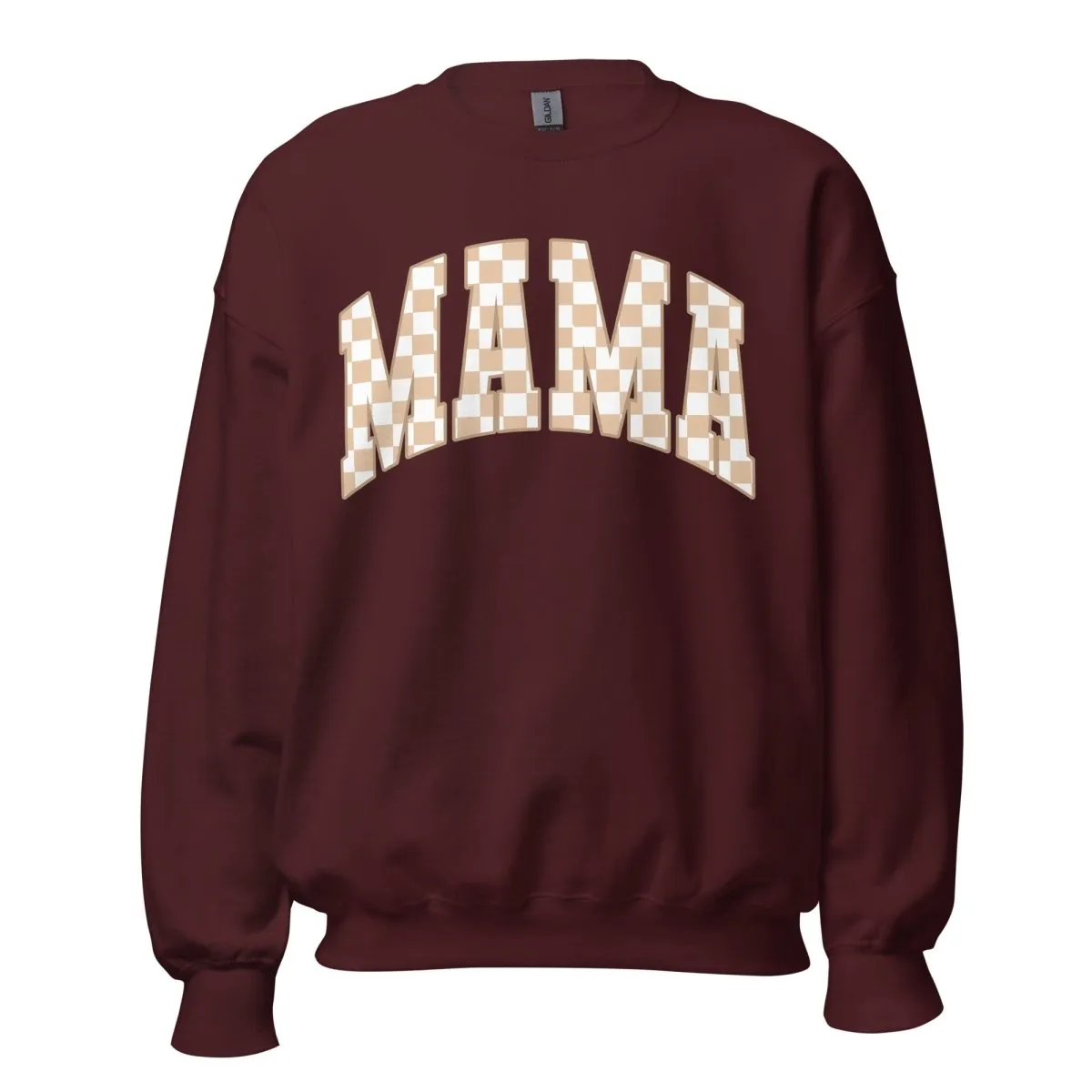 'Mama Tan Check' Crewneck Sweatshirt