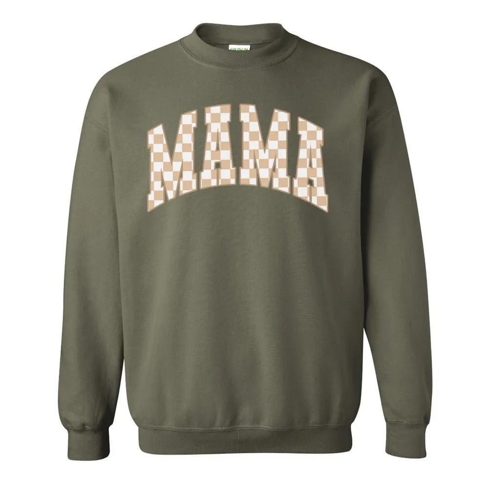 'Mama Tan Check' Crewneck Sweatshirt