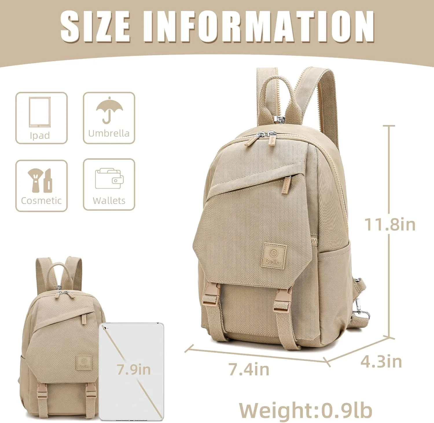 Mini Waterproof Backpack Purse for Women and Men,Small Travel Daypack