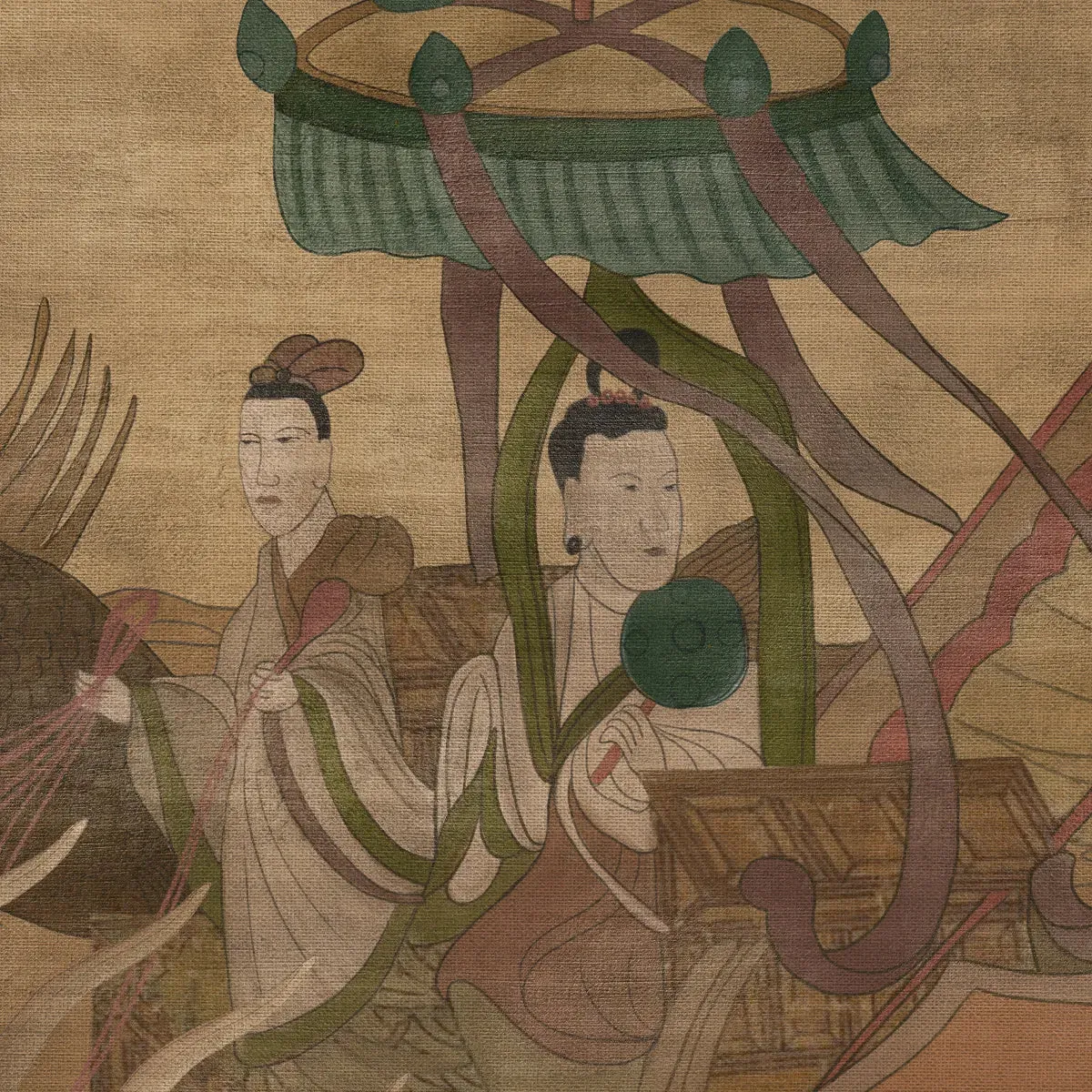 River's Embrace Chinese Painting Style Wallpaper Customised