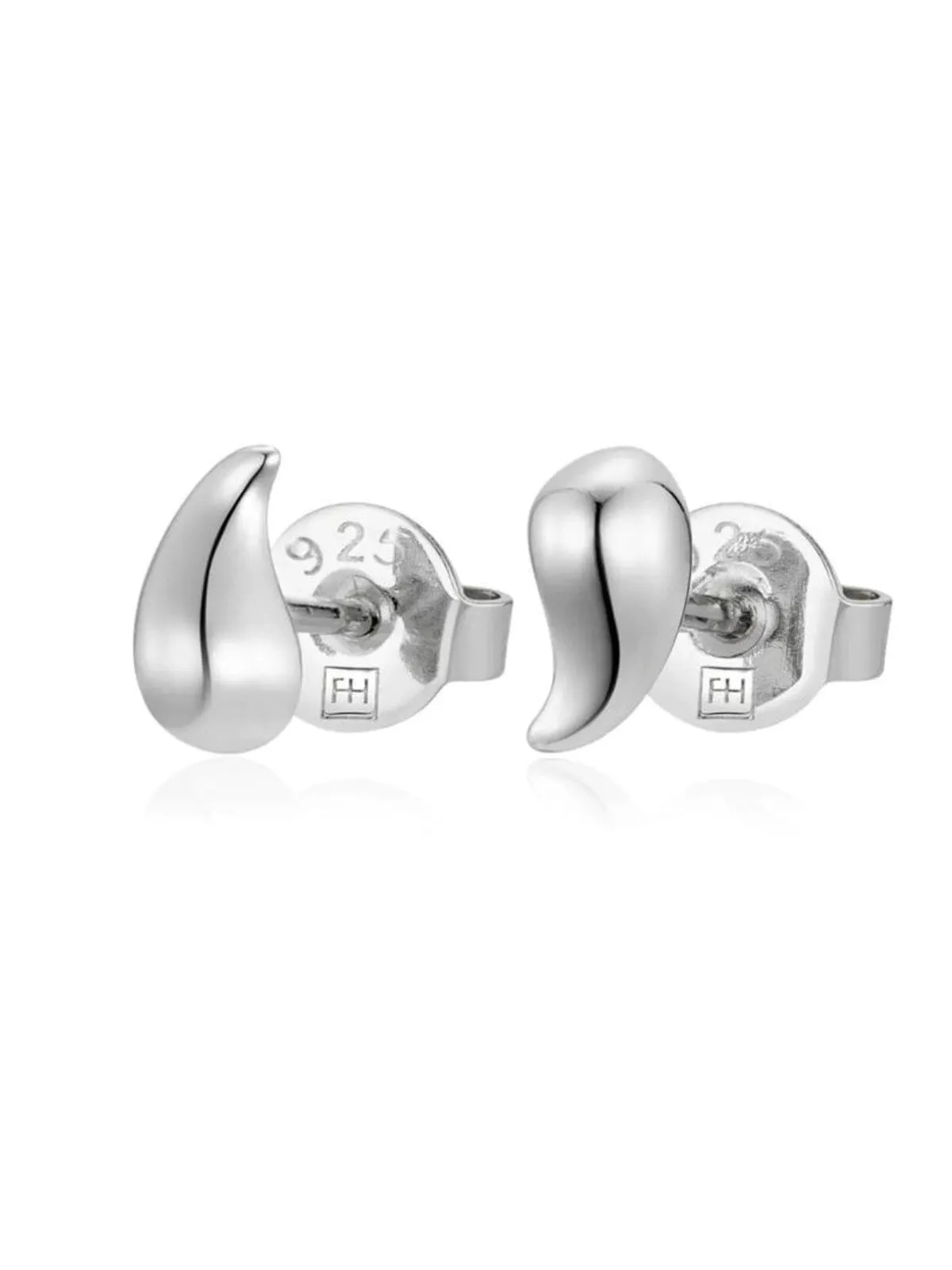 Teardrop Studs Earrings - Sterling Silver