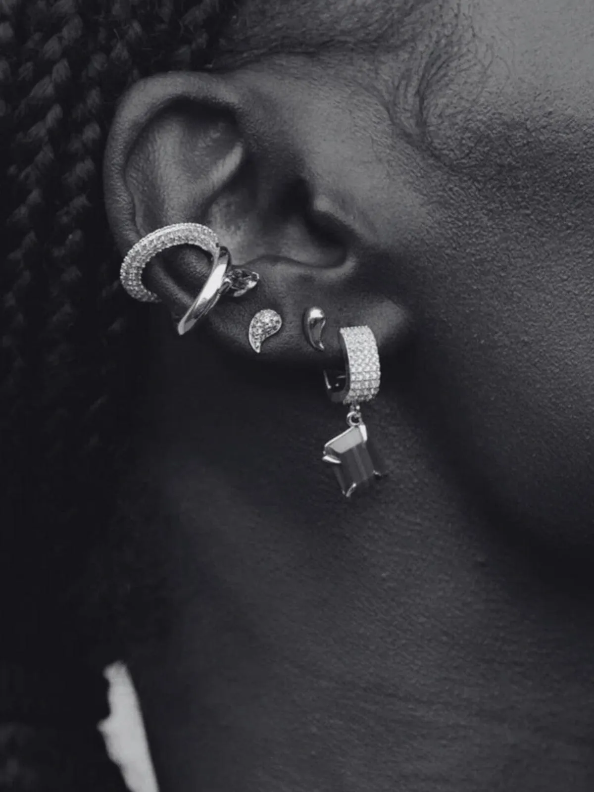 Teardrop Studs Earrings - Sterling Silver