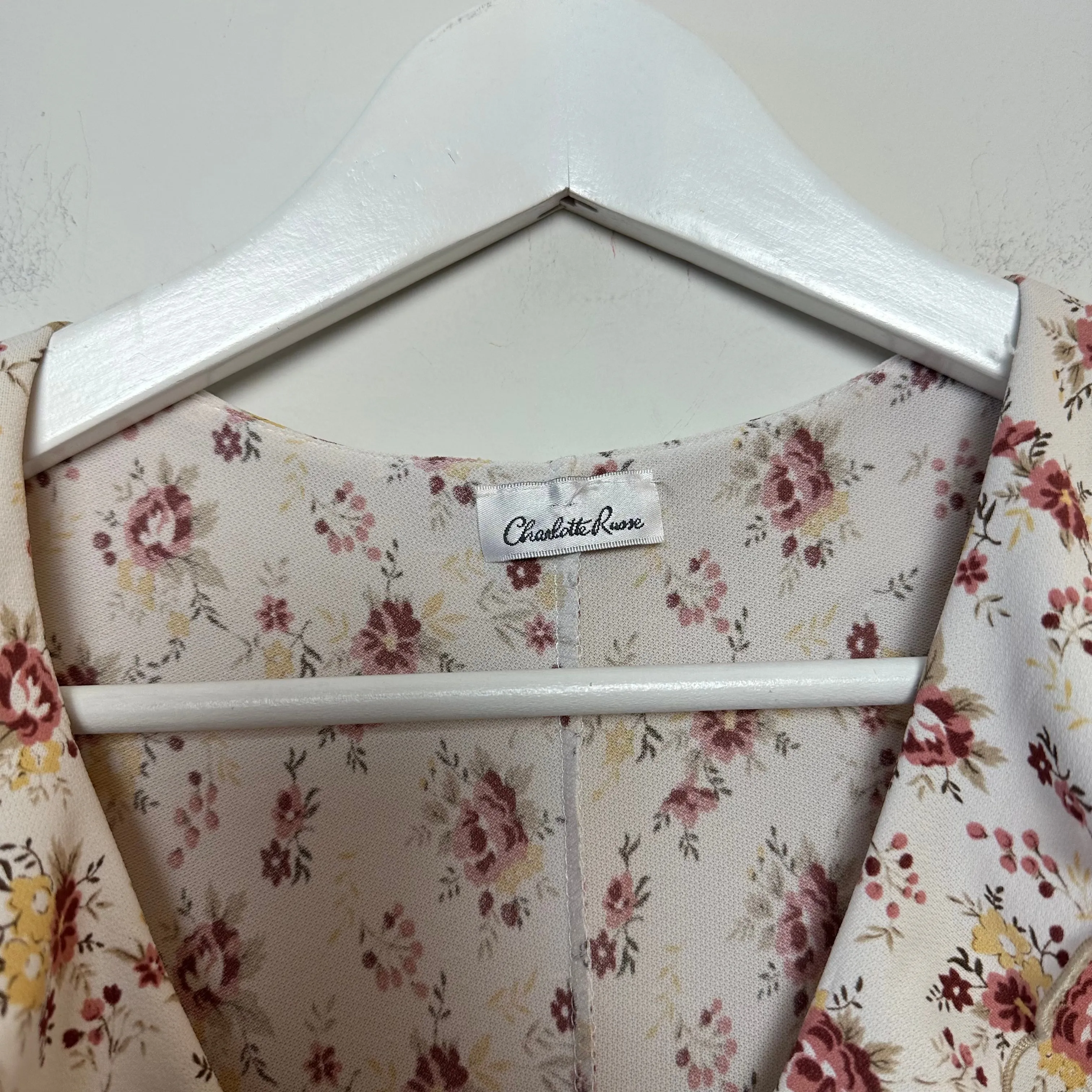 Vintage 90s Y2K Charlotte Russe Floral Midi Dress Made in the USA Medium