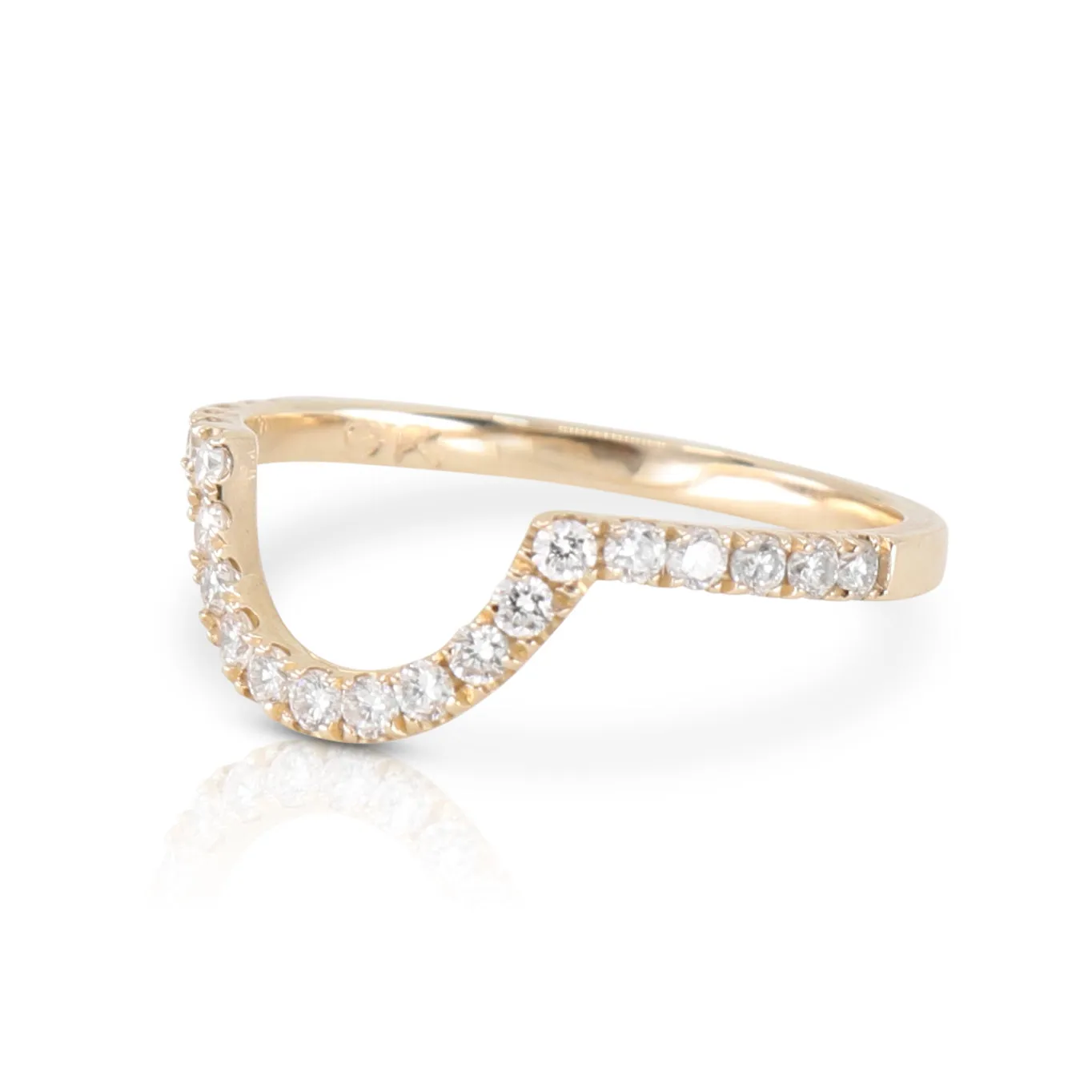 White Diamond Crescent Band
